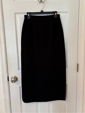 Casual Corner Sleek Black Pencil Skirt, Size 8